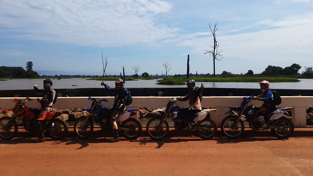 In front of The Flooded Forest in Anlong Veng